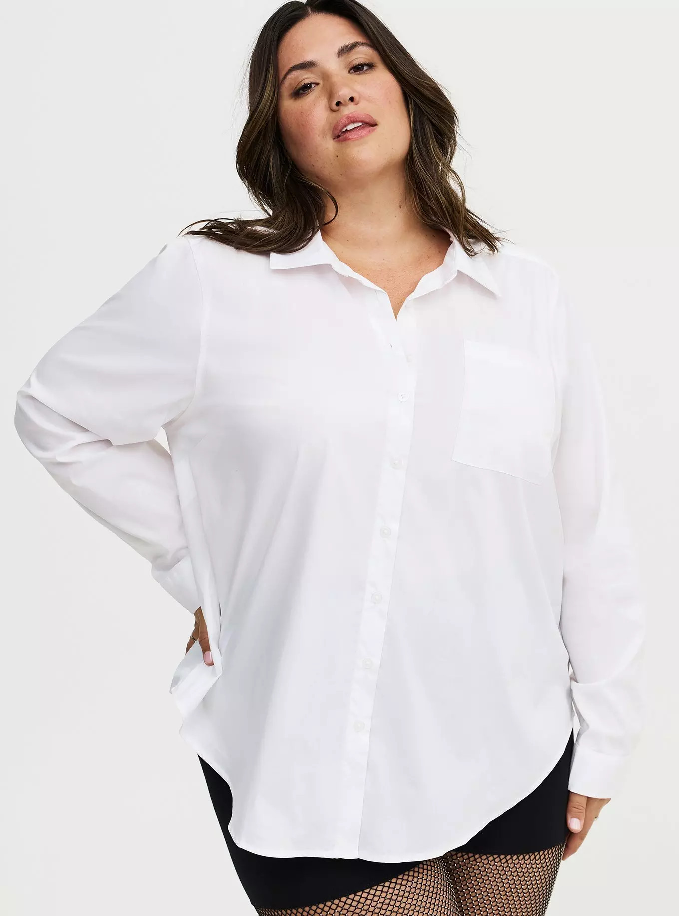 Lizzie Poplin Button-Up Shirt | Torrid (US & Canada)