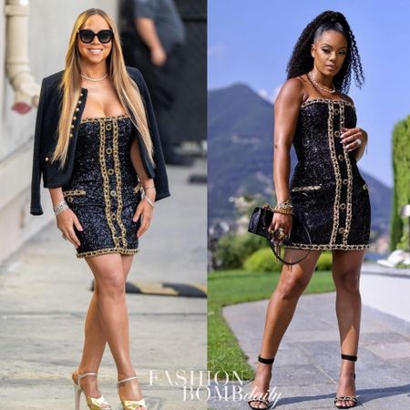 Who wore it better? Monique vs Mariah in Balmain? 