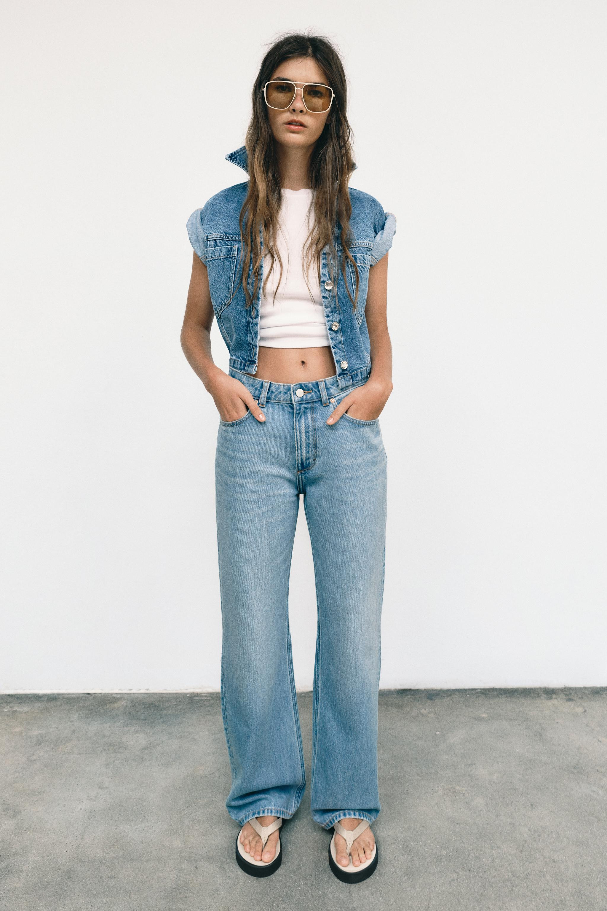 Z1975 HI-RISE STRAIGHT LONG LENGTH JEANS | Zara US