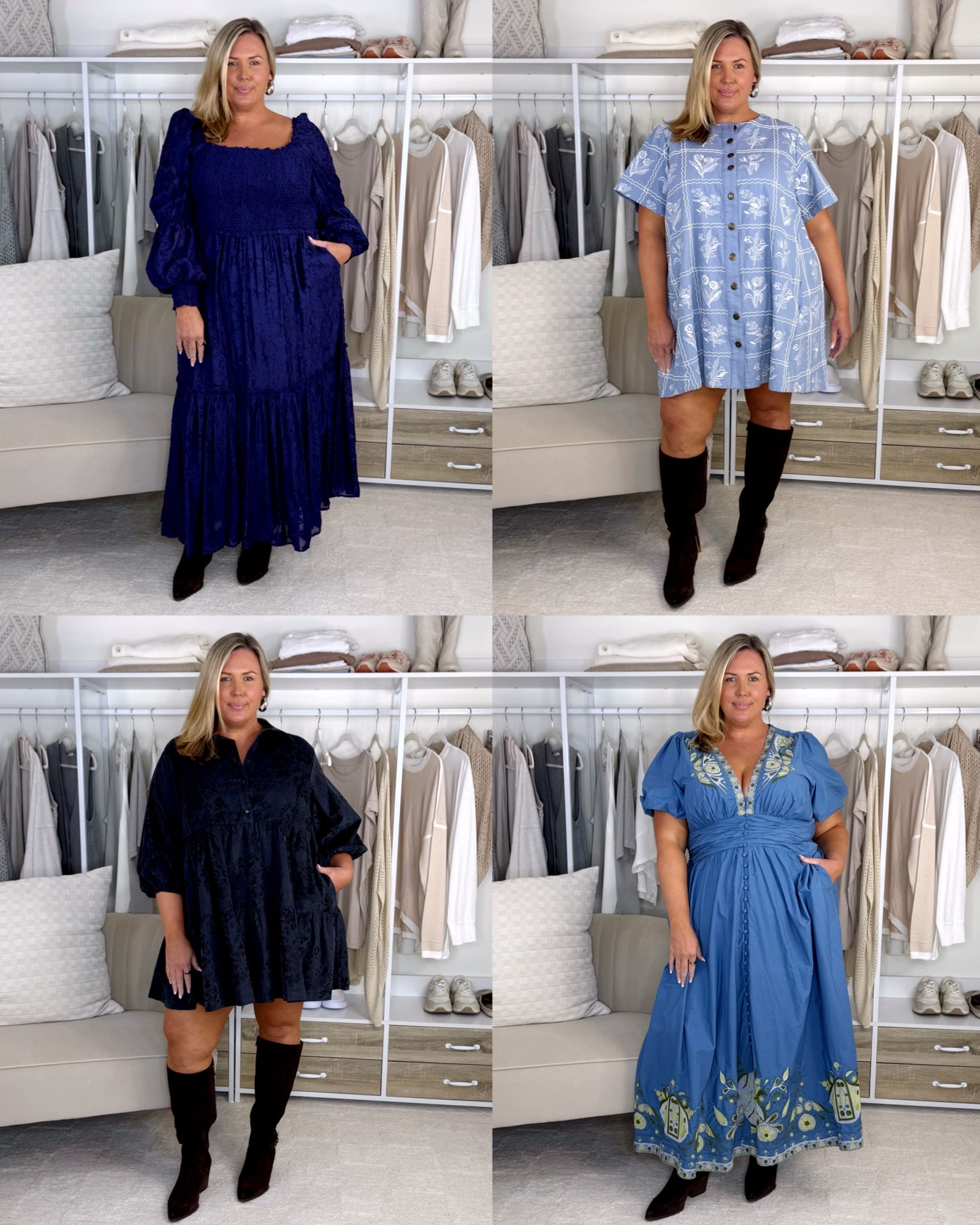Wearing a size 2X in all but the navy short dress is a 1X! Plus size, outfit inspo, dresses, apron belly, fall fashion, mom life

#LTKPlusSize #LTKSeasonal #LTKMidsize
