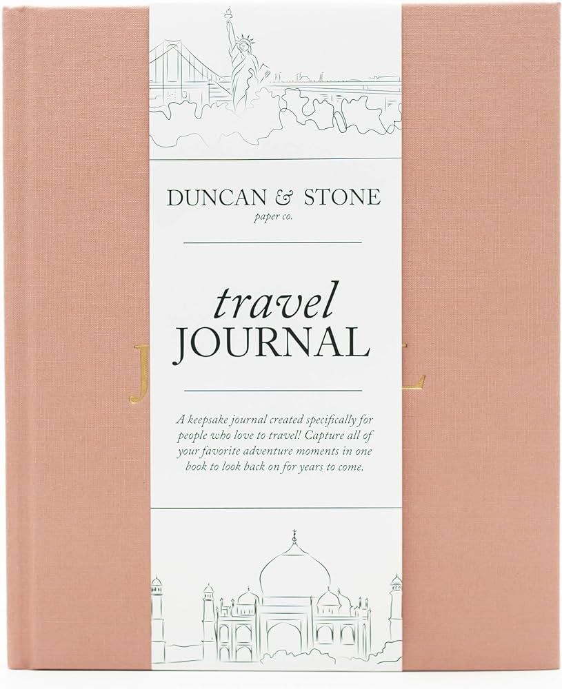 Amazon.com : DUNCAN & STONE PAPER CO. Travel Journals for Women, Men (Rose, 110 Pages) – World ... | Amazon (US)