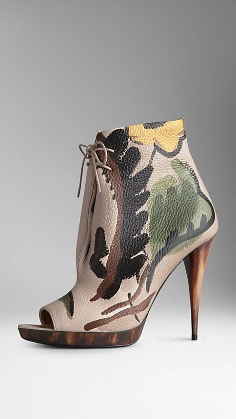 Hand-painted Leather Ankle Boots | Burberry (US)