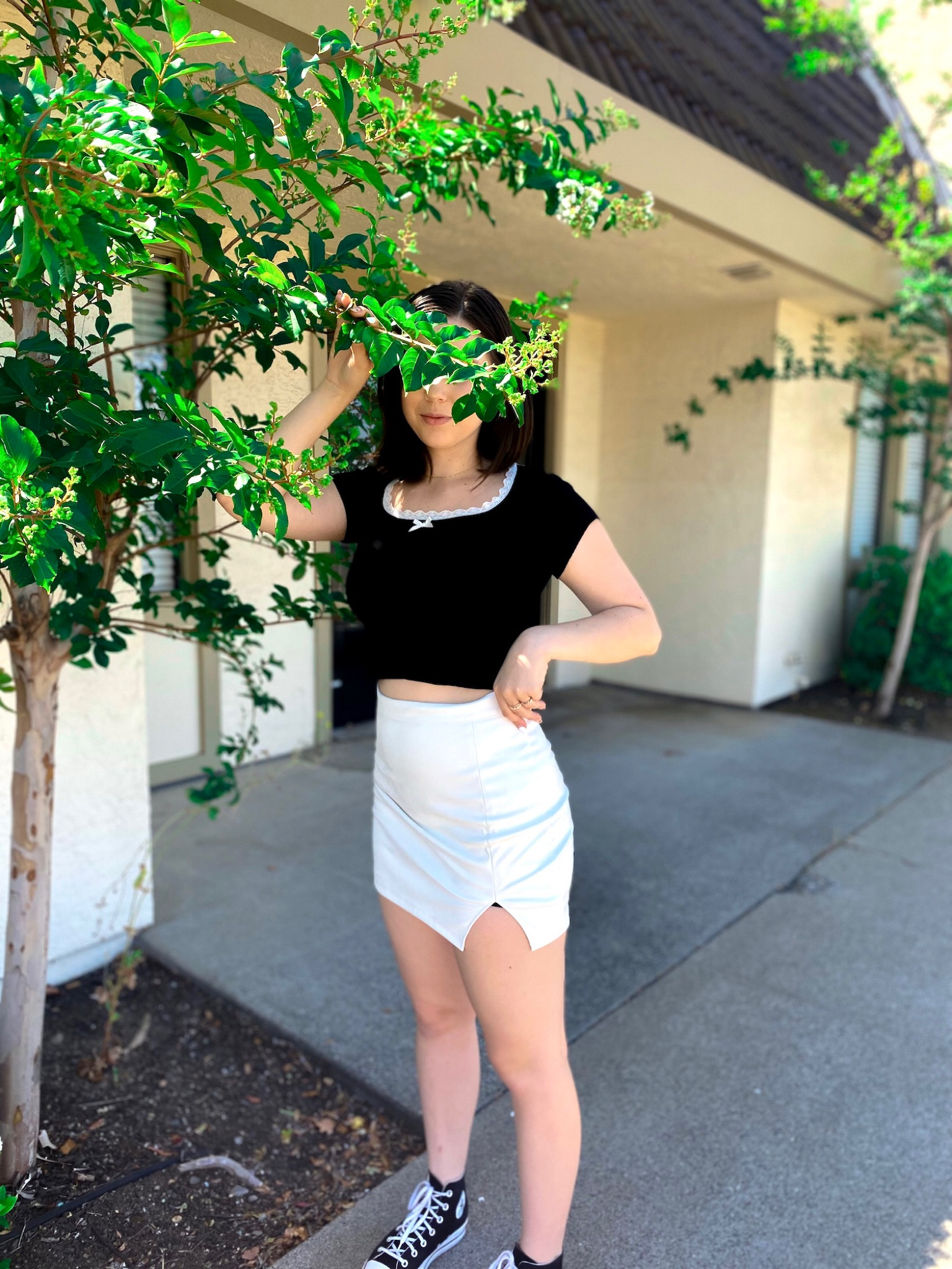Fall outfit, California edition! This look is perfect for early fall outfits & all the items are super affordable!☀️🤍 // early fall outfits, amazon fashion finds, amazon skirt, amazon best sellers, yesstyle, black converse, sneakers, fall outfit, high top converse, platform converse, leather skirt outfits, pleather skirt, black and white outfit inspo, skirt outfits, baby tees, California outfits, amazon must haves


#LTKstyletip #LTKunder100 #LTKSeasonal