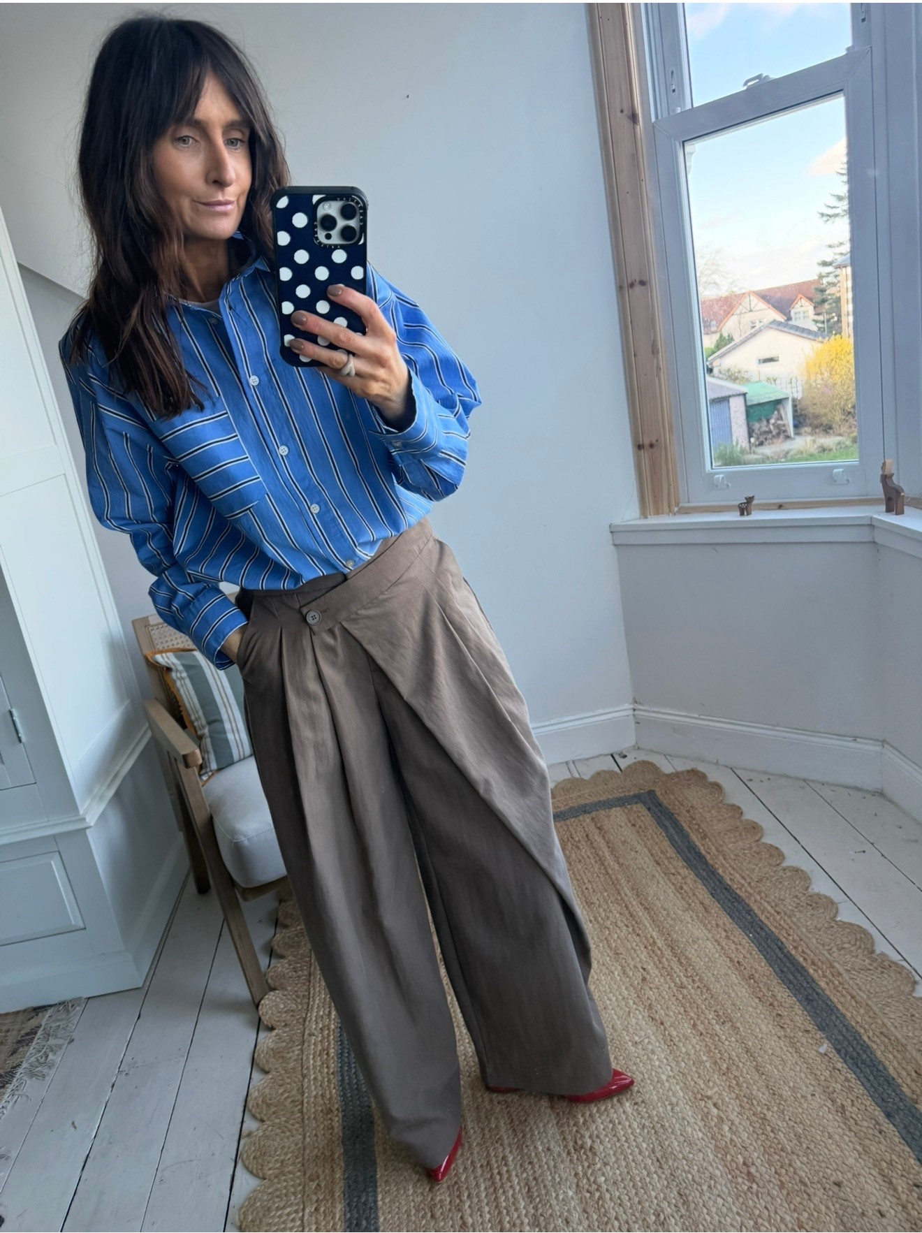 Shirt is a relaxed fit 
Wearing 8 and in trousers 

#LTKeurope #LTKuk #LTKspring