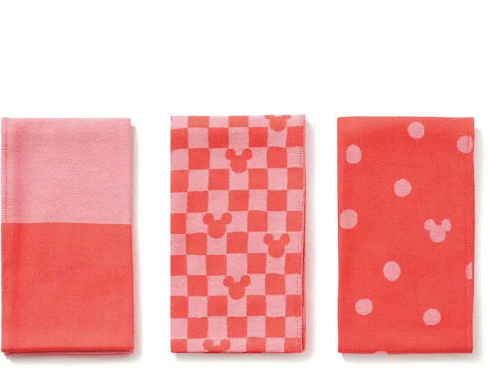 x Disney Assorted Set of 3 Mickey Cotton Dish Towels | Nordstrom