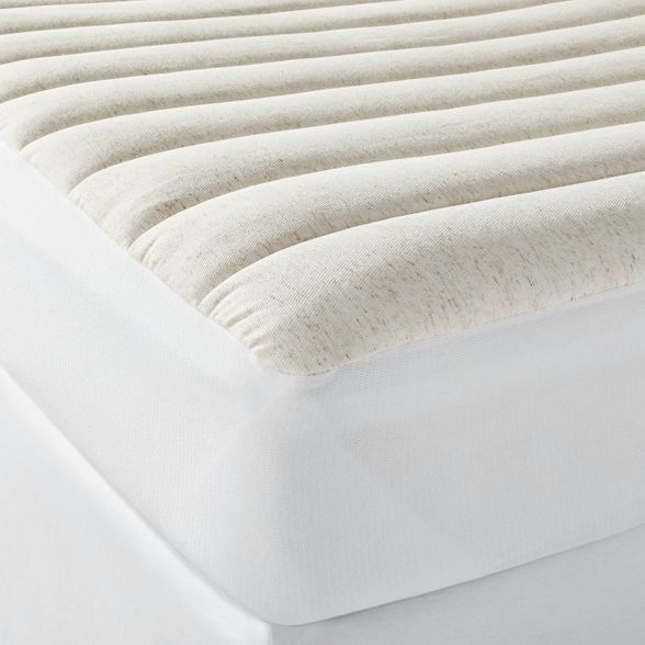 Machine Washable Linen Blend Quilted Mattress Pad - Casaluna™ | Target