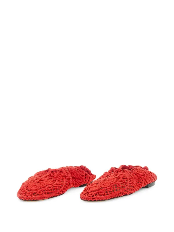 Iris crocheted woven ballet flats | Farfetch Global