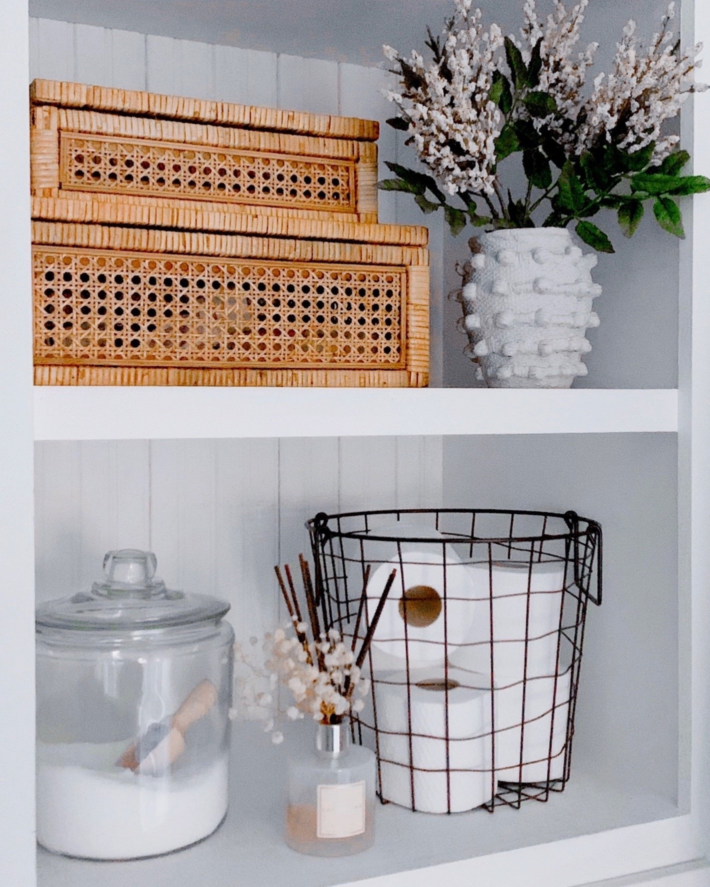 Bathroom Shelves

Bathroom storage, baskets, bathroom decor, vases, florals, stems, storage, reed diffuser, rattan boxes, bathroom ideas, bathroom inspiration, neutral bathroom, modern farmhouse bathroom, bathroom shelf styling, studio McGee, McGee and co, magnolia, Joanna Gaines, decor, home, interior design 

#LTKHome