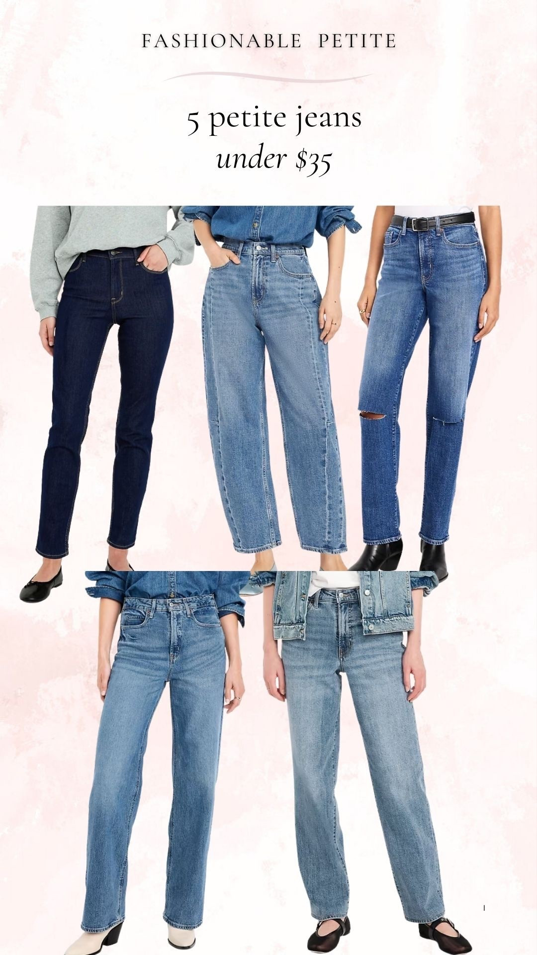 Petite jeans under $35!

Straight jeans / petite / wide leg jeans / barrel jeans 

#LTKFindsUnder100 #LTKSaleAlert #LTKPetite