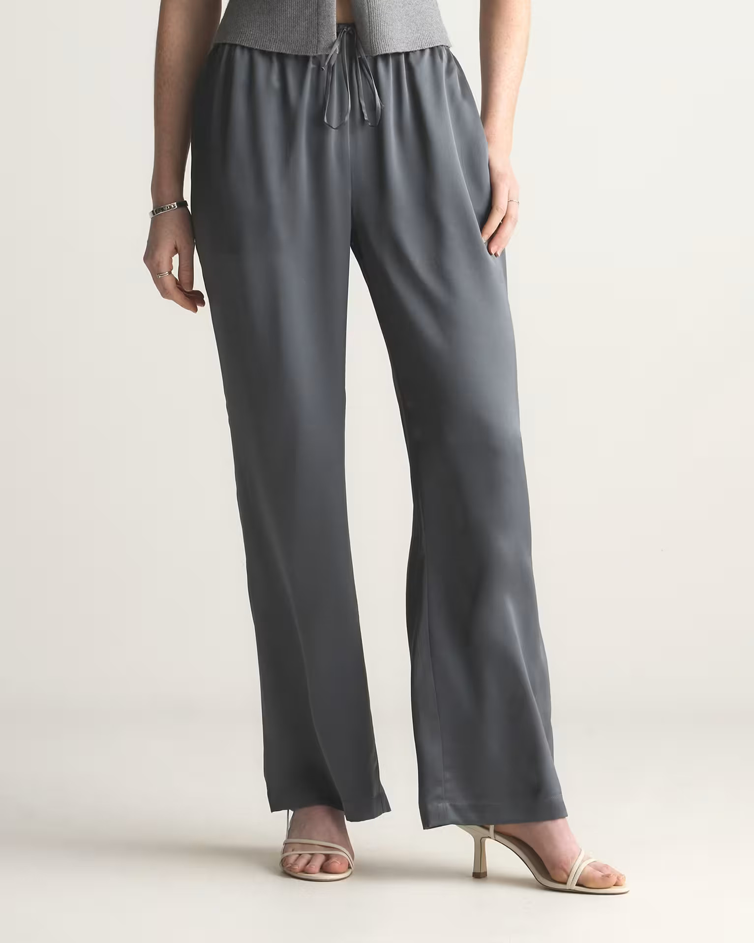 100% Washable Silk Drawstring Wide Leg Pants | Quince