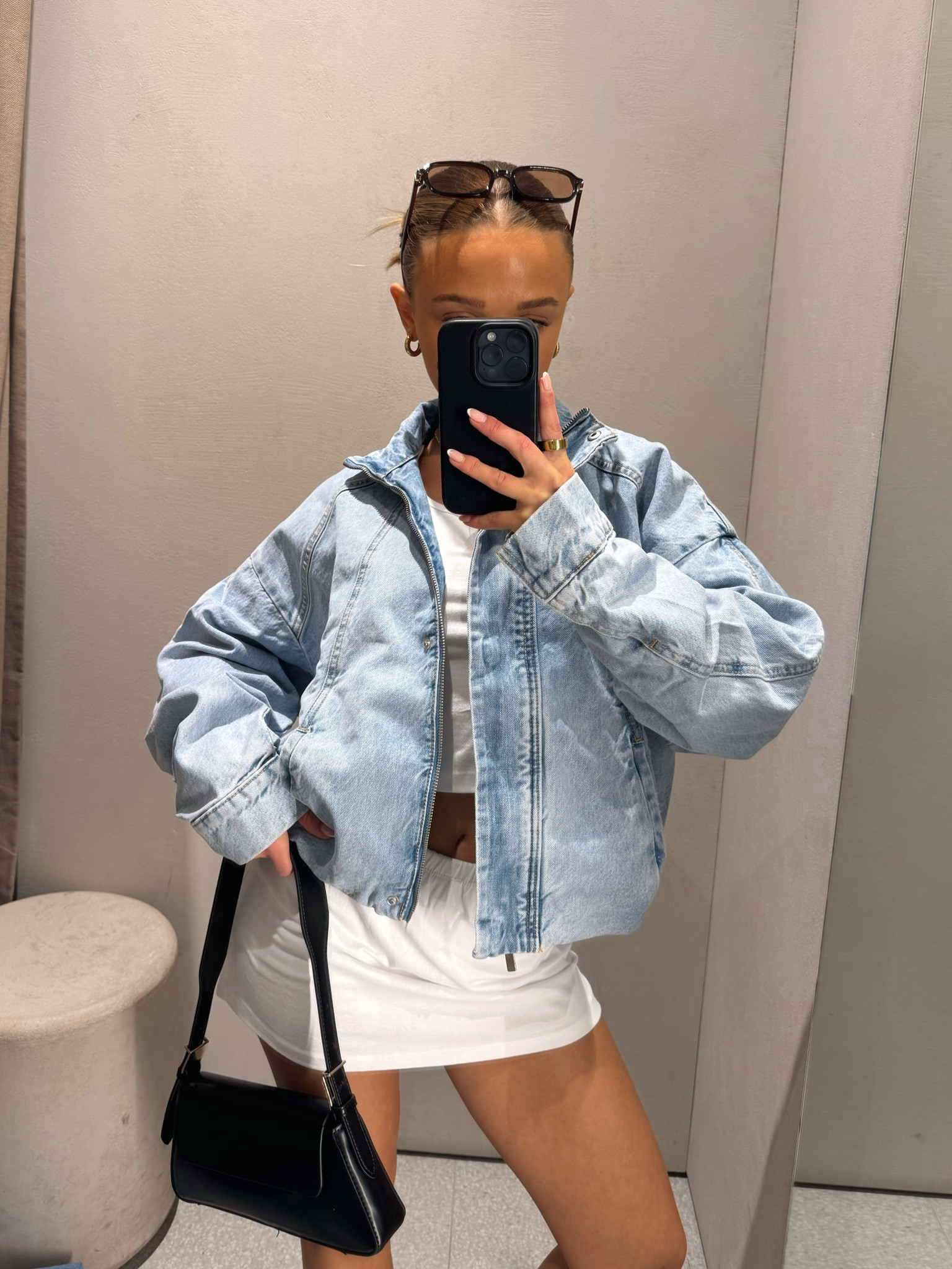new in zara denim bomber!!🤍

viral jacket light denim zip up funnel neck high neck oversized casual blue spring summer outfit ideas ootd 

#LTKstyletip #LTKspring #LTKuk