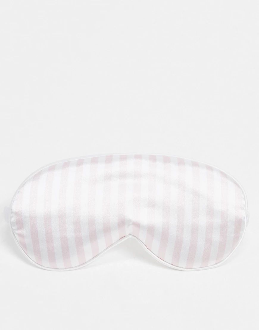 SMUG pink stripe satin sleep mask | ASOS (Global)
