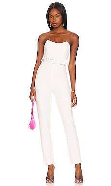superdown Naomi Belted Jumpsuit in White from Revolve.com | Revolve Clothing (Global)