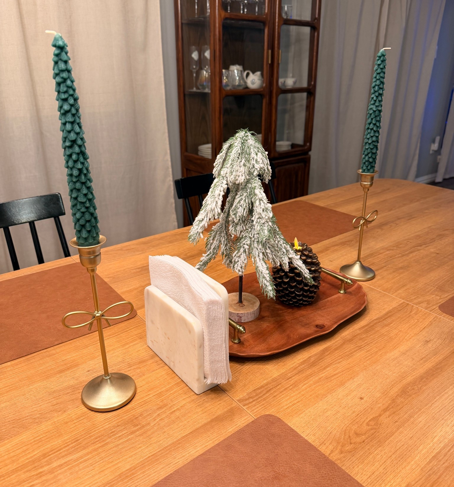 Winter Christmas table top decor kitchen table holiday decor set up dining table 

#LTKHoliday #LTKHome #LTKSeasonal