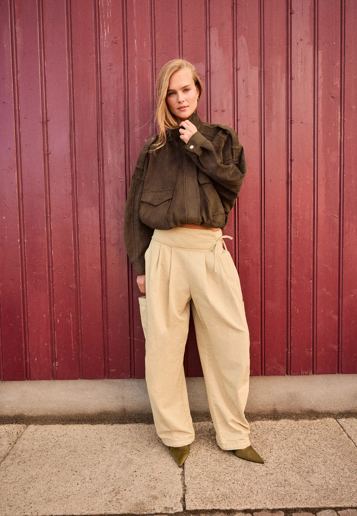Oversize faux suede jacket | Stradivarius (UK)