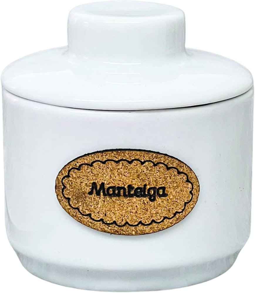 Manteigueira Francesa Porcelana Premium Branco com 250 Gramas de Capacidade | Amazon (BR)