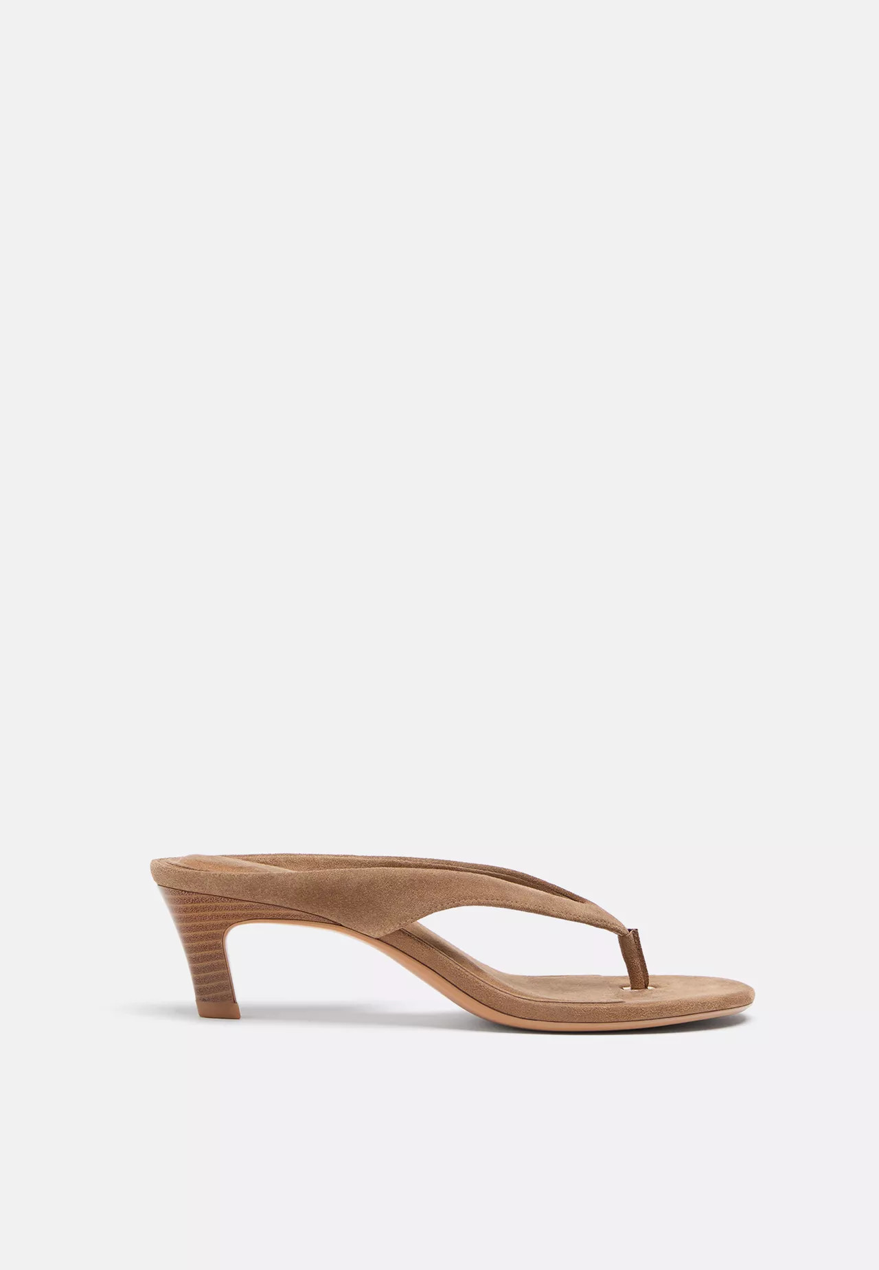 Leather thong heeled sandals - Women's Faux leather | Stradivarius United Kingdom | Stradivarius (UK)