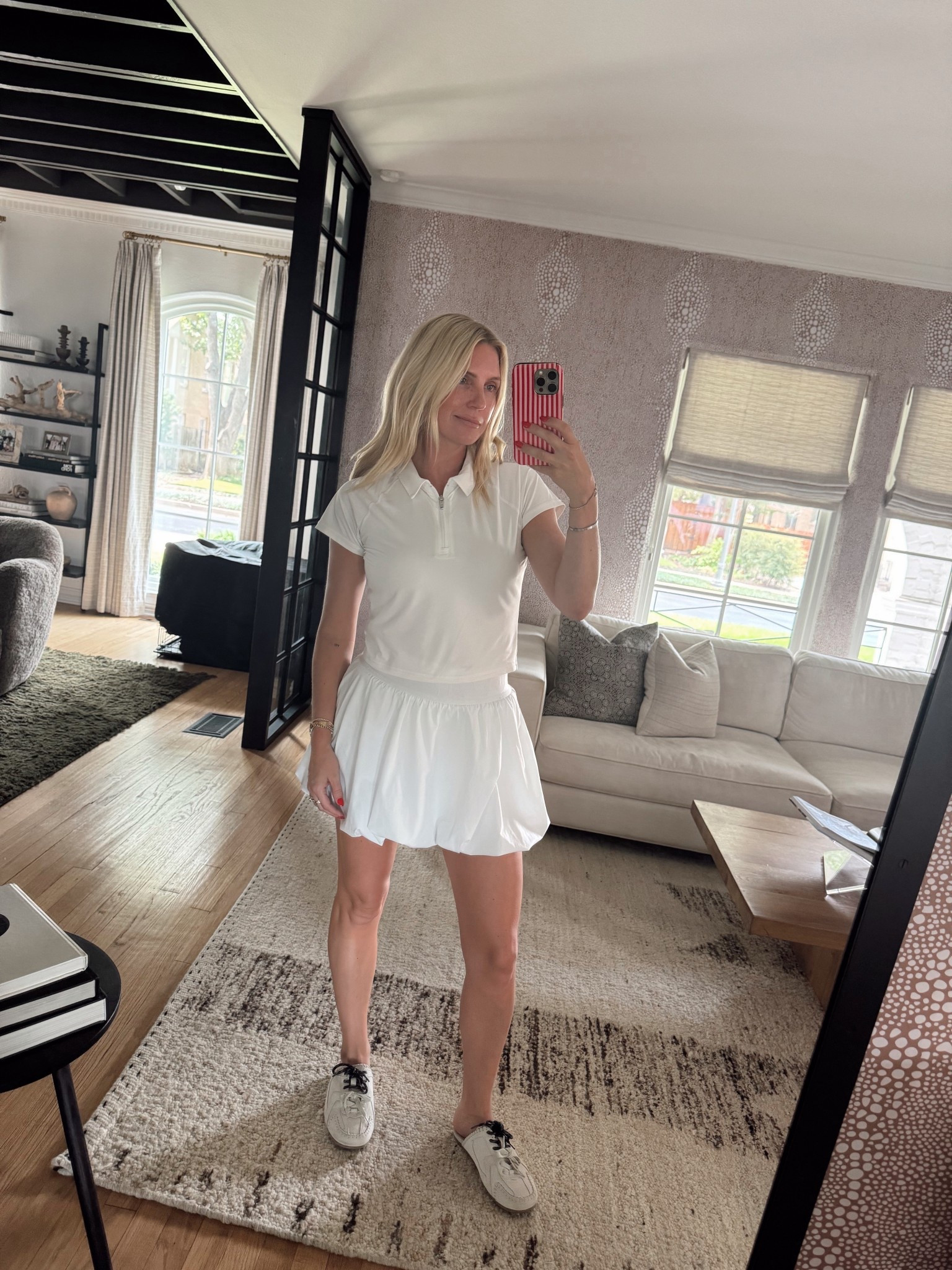 Casual #ootd for running errands. This bubble tennis skirt always receives so many compliments!

#LTKFindsUnder100 #LTKShoeCrush #LTKActive