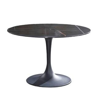 Danielle Clear Stone 47 in. Pedestal Dining Table (Seats 4) | The Home Depot