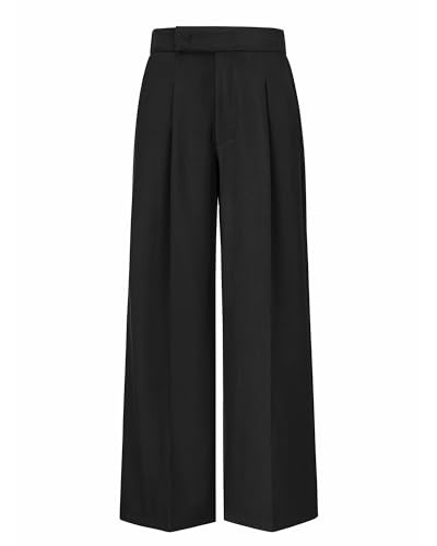Arach&Cloz Women's Wrinkle-Free Pleated Business Wide Leg Pants Fall 2025 | Amazon (US)