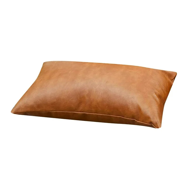 Leather Cushion Pillow for Sofa Back Support Hotel 30x50cm Solid Waist Comfort | Walmart (US)