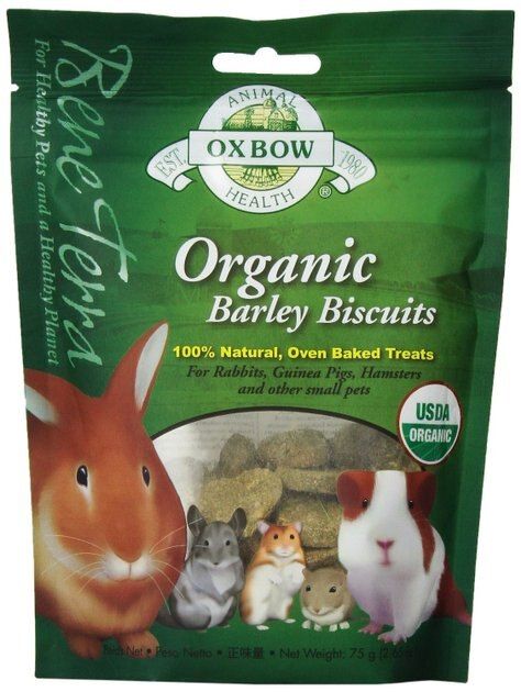 Oxbow Bene Terra Organic Barley Biscuits Small Animal Treats, 2.65-oz bag | Chewy.com