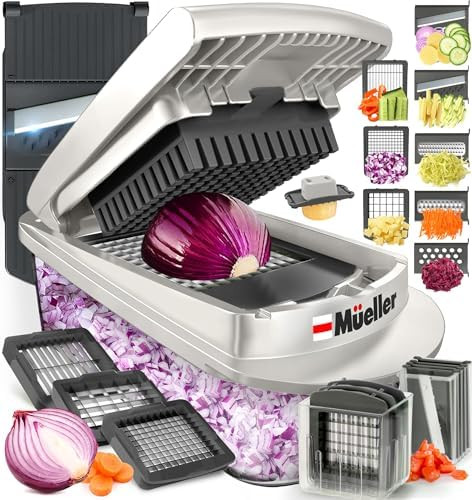 Mueller Pro-Series 10-in-1, 8 Blade Vegetable Chopper, Onion Mincer, Cutter, Dicer, Egg Slicer wi... | Amazon (US)