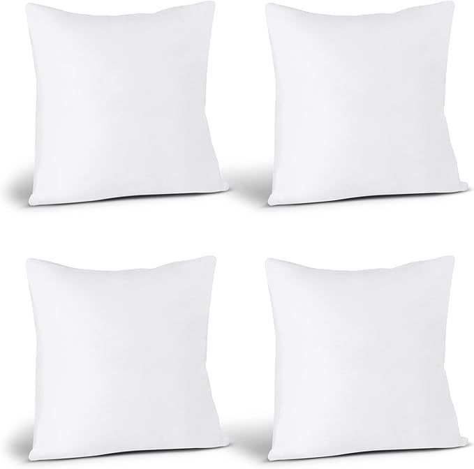 Utopia Bedding Throw Pillows Insert (Pack of 4, White) - 20 x 20 Inches Bed and Couch Pillows - I... | Amazon (US)