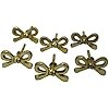 Set of 6 Brass Metal Bow knobs Kitchen Cabinet Cupboard Door Knobs Dresser Wardrobe and Drawer Pu... | Amazon (US)