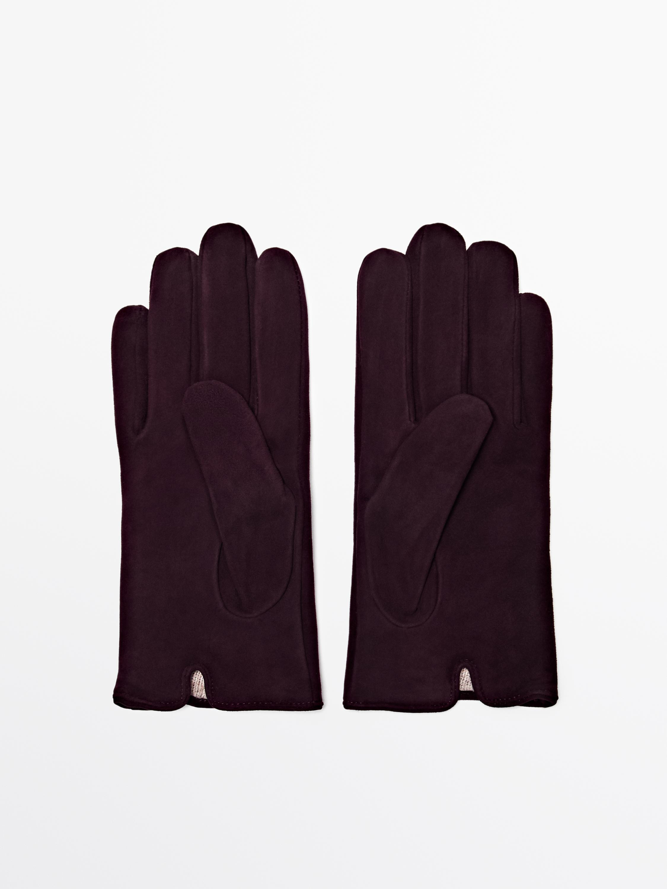 Handschuhe aus Wildleder | Massimo Dutti DE