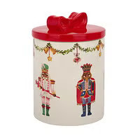 Wavy Nutcracker Canister Jolly Multi | The Container Store