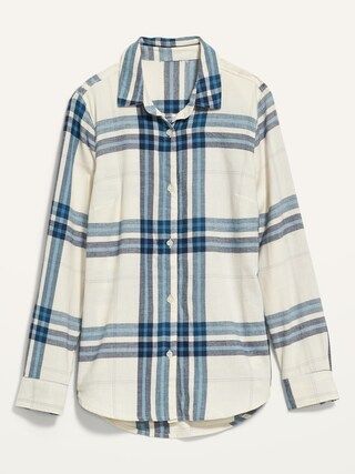 Long-Sleeve Plaid Flannel Shirt for Women | Old Navy (US)