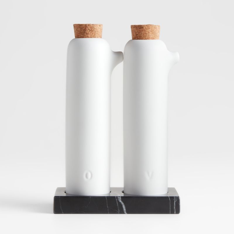 Thero Oil & Vinegar Cruet Set + Reviews | Crate and Barrel | Crate & Barrel