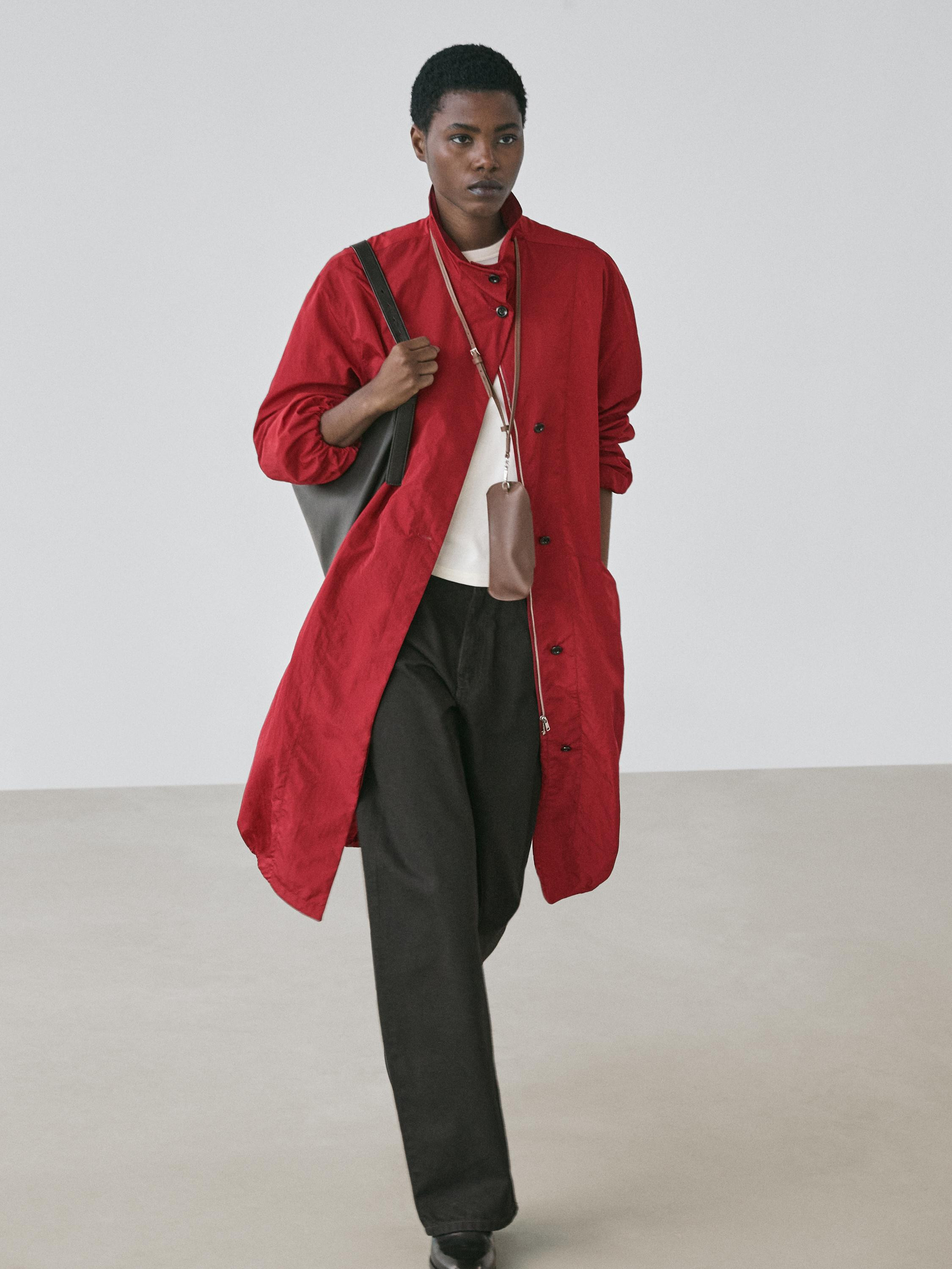 Long oversize parka | Massimo Dutti US