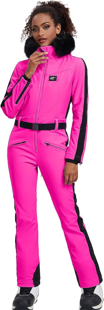 YEEFINE Women's One Piece Ski Suit Waterproof Snowsuits Snowboard Suit Onesies Jumpsuits Winter O... | Amazon (US)