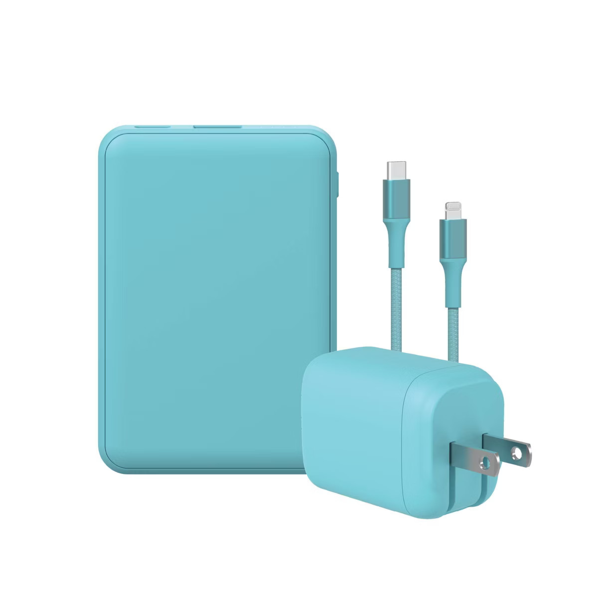 GEMS USB-C to Lightning Charging Gift Set with 5000MmAh Power Bank, Cable, and Wall Charger - Tea... | Target