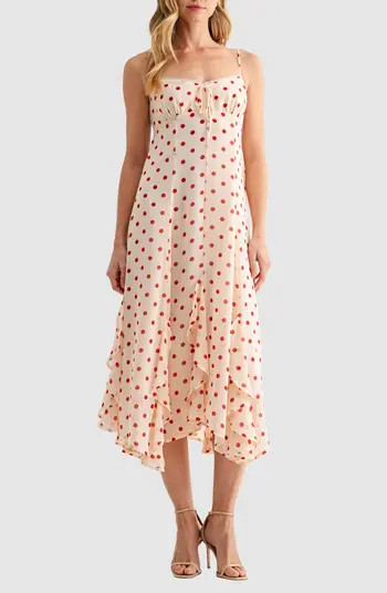 Lush Ruffle Handkerchief Hem Midi Dress | Nordstromrack | Nordstrom Rack