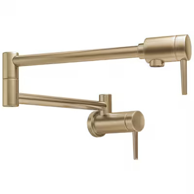 Delta Champagne Bronze 2-handle Wall-mount Pot Filler Kitchen Faucet | Lowe's
