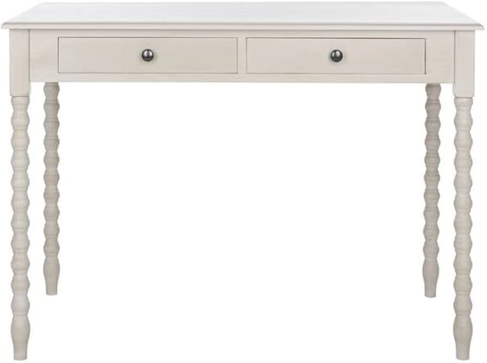 SAFAVIEH Home Collection O'Mara Black 2-Drawer Computer Table Office Desk DSK5711C, Taupe | Amazon (US)