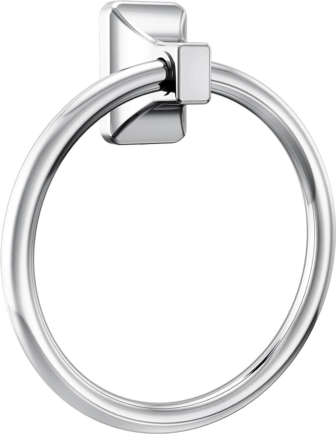 Moen Donnor Collection Chrome 6.25-Inch Diameter Wall Mount Contemporary Bathroom Hand-Towel Ring... | Amazon (US)
