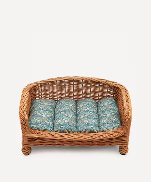 Strawberry Thief Rattan Dog Bed | Liberty London (UK)