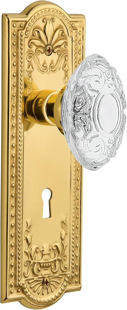 Nostalgic Warehouse 754031 Meadows Plate, Backset Size: 2.75", Polished Brass | Amazon (US)
