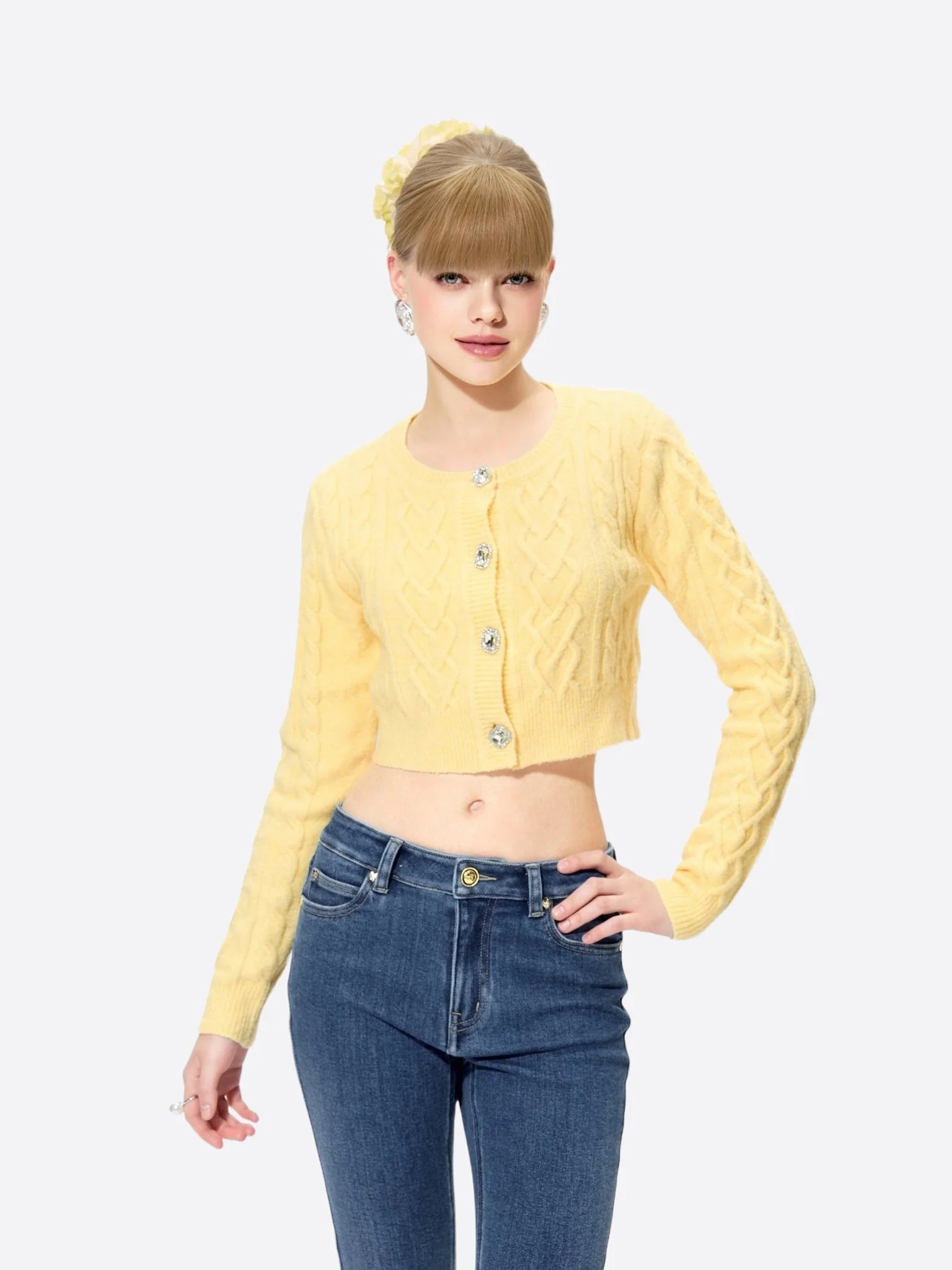Evie Cardigan (Yellow) (Final Sale) | Nana Jacqueline
