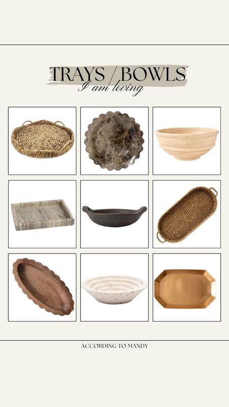 Trays + Bowls I am loving!

bowls, trays, decor bowls, decor trays, coffee table styling, shelf styling, brass tray, woven tray, wicker tray, bowl, marble tray, etsy finds, mcgee & co, at home, marshall’s, tjmaxx

#LTKStyleTip #LTKFindsUnder100 #LTKHome