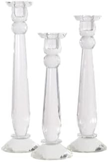 Crystal Candlesticks — by Alice Lane Home Collection — Set of 3 — Decorative Candle Holders... | Amazon (US)