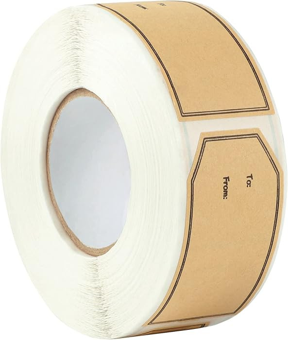 600 PCS Gift Tag Stickers, 1.18" x 2" Christmas Gift Stickers Brown Kraft to and from Gifts Label... | Amazon (US)