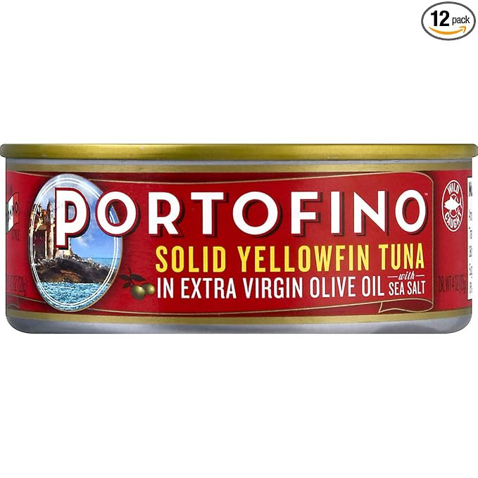Portofino Solid Yellowfin Tuna In Extra Virgin Olive Oil - 4.5oz Can (Pack of 12) | Amazon (US)