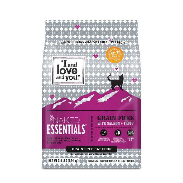 I and Love and You Naked Essentials Salmon and Trout Dry Cat Food - 3.4lbs | Target