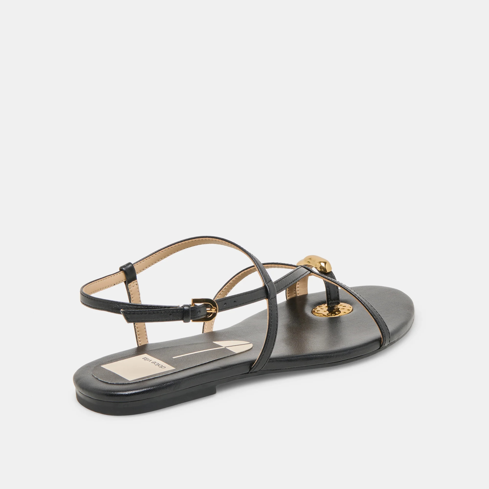 Kesha Sandals Black Leather | DolceVita.com