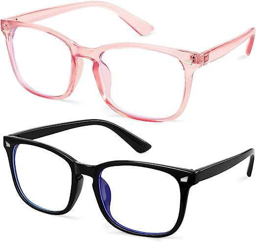 GEKKALE Blue Light Blocking Computer Glasses Square Nerd Eyeglasses Frame Anti Eye Strain Headach... | Amazon (US)